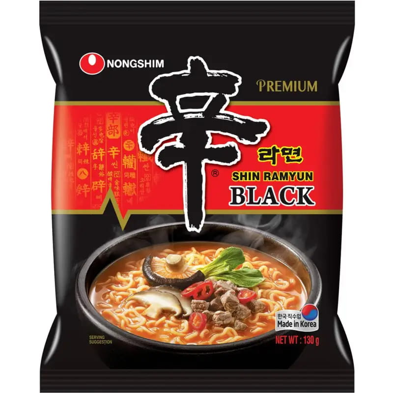 Koreańska Zupka Błyskawiczna Shin Ramyun Black Ostra Hot 130g NONG SHIM